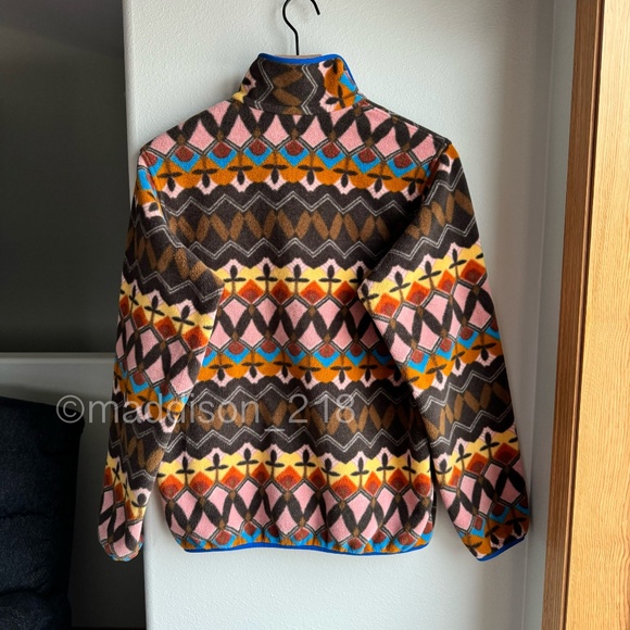 Patagonia Synchilla Snap-T Fleece Small Companions Big Anthos Pink Brown S - Picture 7 of 11
